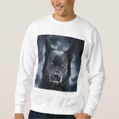 Schwarzer Schäfer Sweatshirt (Vorderseite)