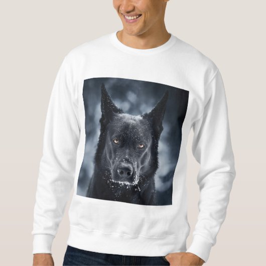 Schwarzer Schäfer Sweatshirt (Vorderseite)