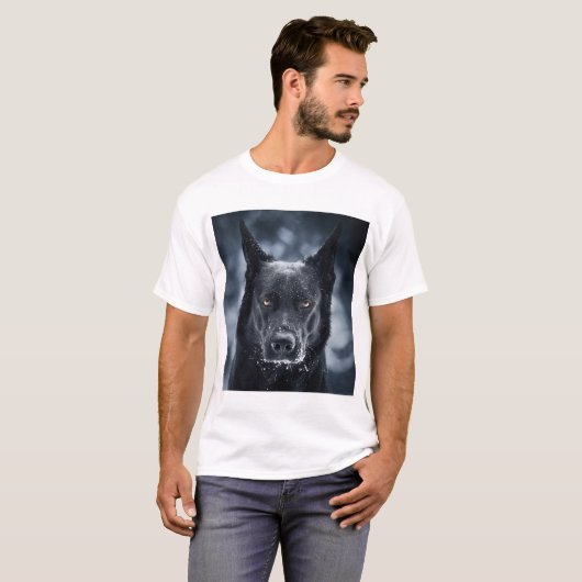 Schwarzer Schäfer T-Shirt (Vorne ganz)