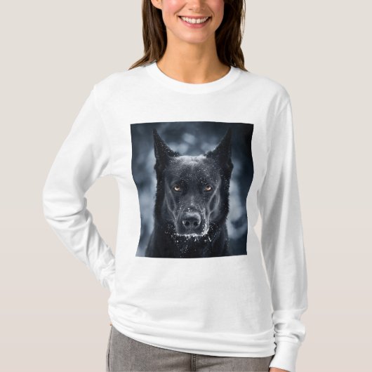 Schwarzer Schäfer T-Shirt (Vorderseite)