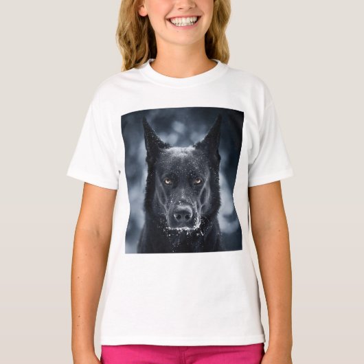 Schwarzer Schäfer T-Shirt (Vorderseite)