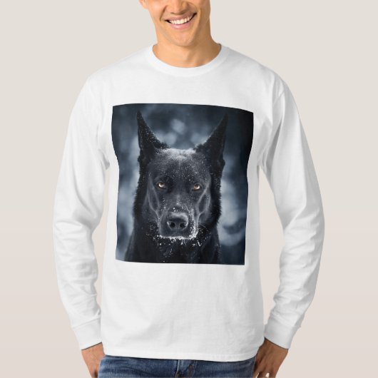 Schwarzer Schäfer T-Shirt (Vorderseite)