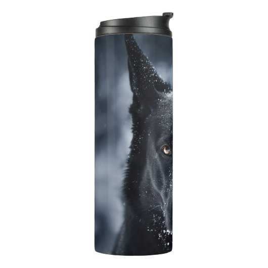 Schwarzer Schäfer Thermosbecher (Nach links gedreht)