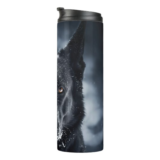 Schwarzer Schäfer Thermosbecher (Nach rechts gedreht)