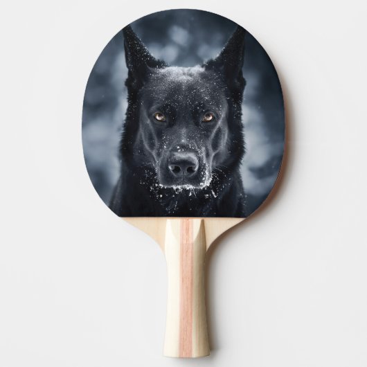 Schwarzer Schäfer Tischtennis Schläger (Vorderseite)