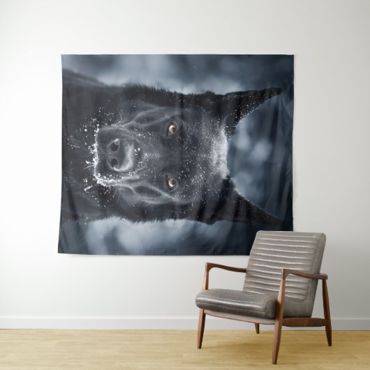 Schwarzer Schäfer Wandteppich (Beispiel (Horizontal))