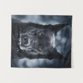 Schwarzer Schäfer Wandteppich (Vorderseite (Horizontal))