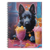 Schwarzer Schäfer Welpe, Eis Notizblock (Vorderseite)