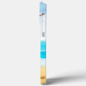 Schwarzer Schäferhund am Strand Case-Mate iPhone Hülle (Rückseite / Links)