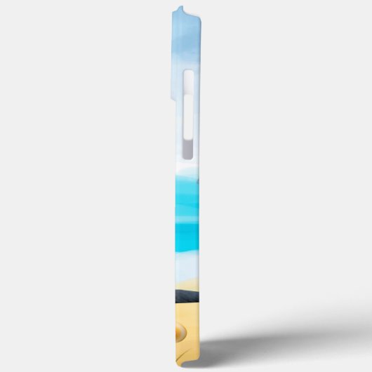 Schwarzer Schäferhund am Strand Case-Mate iPhone Hülle (Rückseite / Links)