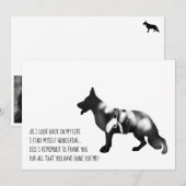 Schwarzer Schäferhund Dankeskarte (Vorne/Hinten)