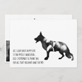 Schwarzer Schäferhund Dankeskarte (Vorne/Hinten)