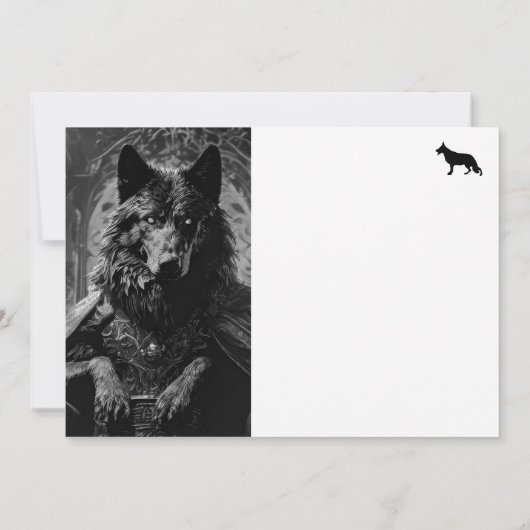 Schwarzer Schäferhund Dankeskarte (Rückseite)