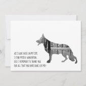 Schwarzer Schäferhund Dankeskarte (Vorderseite)