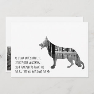 Schwarzer Schäferhund Dankeskarte