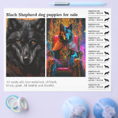 Schwarzer Schäferhund  Flyer (Einzeln)