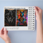 Schwarzer Schäferhund  Flyer (Hand)