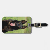 Schwarzer Schäferhund - GSD Puppy Gepäckanhänger (Vorderseite horizontal)