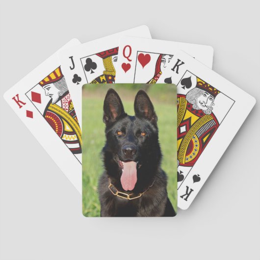 Schwarzer Schäferhund - GSD Puppy Spielkarten (Rückseite)