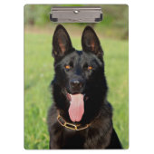 Schwarzer Schäferhund - GSD Welpe Klemmbrett (Vorderseite)