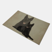 Schwarzer Schäferhund-Hund - GSD Fußmatte (Schrägansicht)