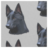 Schwarzer Schäferhund-Hund Stoff (Nahaufnahme)