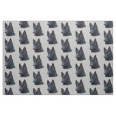 Schwarzer Schäferhund-Hund Stoff (Fat Quarter (45,7 x 55,9 cm))
