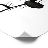 Schwarzer Schäferhund in Bettkopfform getuckt Poster (Ecke)