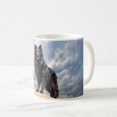 Schwarzer Schäferhund Kaffeetasse (VorderseiteRechts)