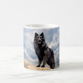 Schwarzer Schäferhund Kaffeetasse (Mittel)