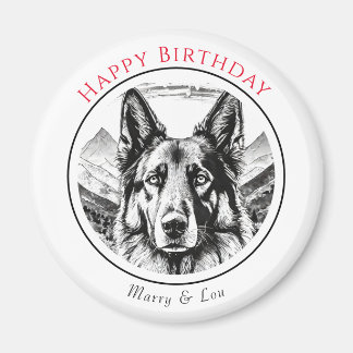 Schwarzer Schäferhund Magnet