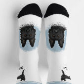 Schwarzer Schäferhund mit Individuelle Name Socken (Oben)