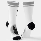 Schwarzer Schäferhund mit Individuelle Name Socken (Gewinkelt)