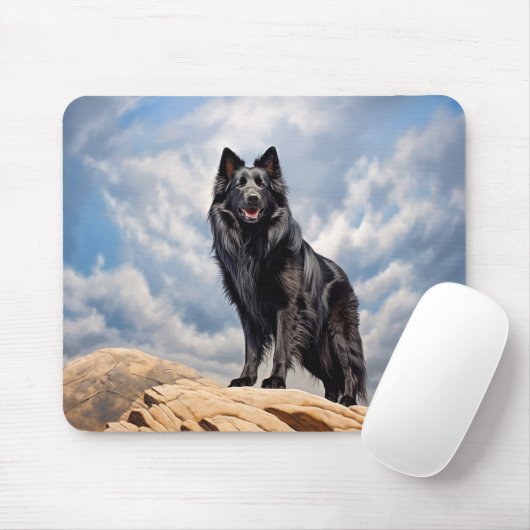 Schwarzer Schäferhund Mousepad (Mit Mouse)