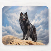 Schwarzer Schäferhund Mousepad (Vorne)