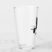 Schwarzer Schäferhund Niedlich Personalisiert Glas (Rechts)