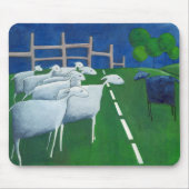 Schwarzer Schafmousepad Mousepad (Vorne)