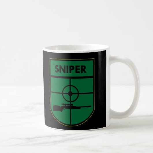 Schwarzer Scharfschütze-Flecken Kaffeetasse (Rechts)