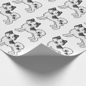 Schwarzer Schecke Alaskan Malamute Süßer Hund Must Geschenkpapier (Ecke)