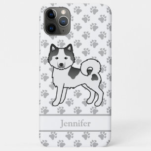 Schwarzer Schecke Alaskan Malamute Süßer Hund & Na Case-Mate iPhone Hülle