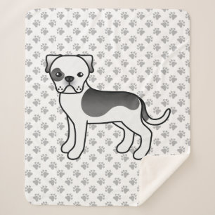 Schwarzer Schecke Amerikanischer Bulldogge Süßer C Sherpadecke