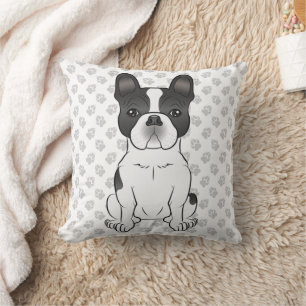 Schwarzer Schecke Französische Bulldogge / Französ Kissen