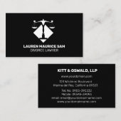 Schwarzer Scheidungsanwalt sauber und Minimalistis Visitenkarte (Vorne/Hinten)