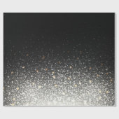 Schwarzer Schein, der Geschenk-Papier einwickelt Geschenkpapier (Flach)