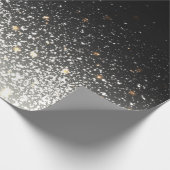 Schwarzer Schein, der Geschenk-Papier einwickelt Geschenkpapier (Ecke)