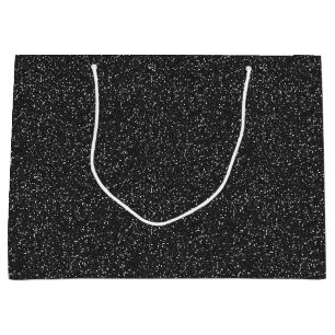 Schwarzer Schein-Glitzer-große Geschenk-Tasche Große Geschenktüte