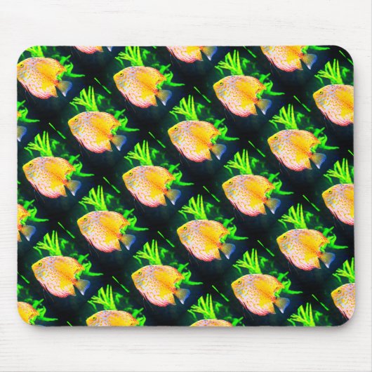 Schwarzer Schellfisch Mousepad (Vorne)