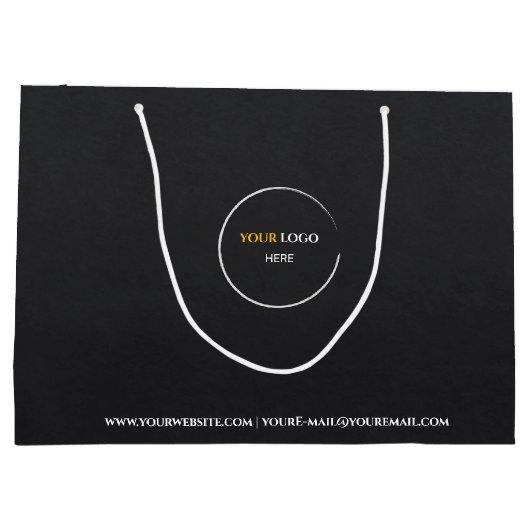 Schwarzer Schiefer Große Geschenktüte (Rückseite)