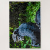 Schwarzer Schimpanse in freier Wildbahn Puzzle (Vertikal)