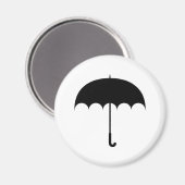Schwarzer Schirm Magnet (Vorderseite/Rückseite)